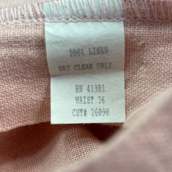Polo Ralph Lauren Shorts Mens 36 Linen Pastel Pink Vintage Minimal Preppy Basic - Picture 3 of 4